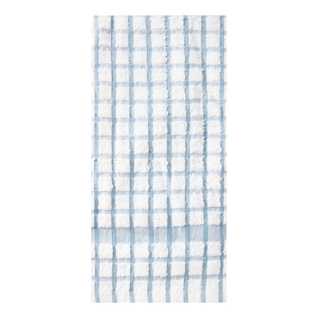 Ritz Concepts Coordinate Kitchen Towel 100% Cotton Terry White/Light Blue, PK12 10810